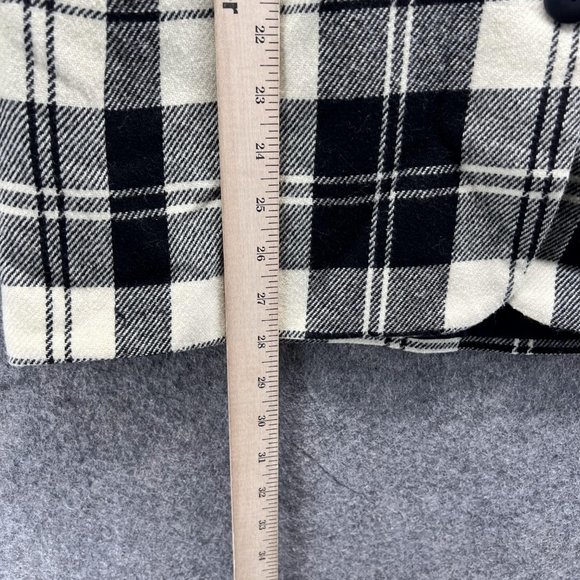 Abercrombie & Fitch Blazer Men Medium White Black Button Jacket Plaid Wool - Picture 7 of 13